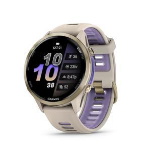 GARMIN FORERUNNER 970 프리미엄 GPS 그레이 트라이애슬론 티타늄 골드 인디고 포함 LED 케이스 내장 디스플레이 스마트워치 프렌치 밴드 AMOLED 소프트 투명 프렌치 러닝 손전등 그레이