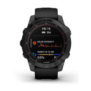 GARMIN 010 02540 34 FENIX 터치스크린 웰니스 GPS 충전 있는 워치 태양광 러기드 스마트워치 기능 티타늄 아웃도어 어드벤처 블랙 DLC 밴드가 솔라 사파이어