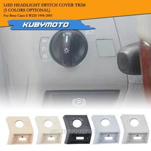 메르세데스 벤츠 S 클래스 W220 1998-2005용 자동차 실내 헤드라이트 스위치 노브 버튼 트림 커버