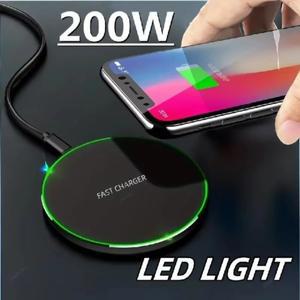 200W 무선 충전 패드 스탠드 유도식 고속 스테이션 (아이폰호환 16  15  14  13  12  11  삼성호환 갤럭시