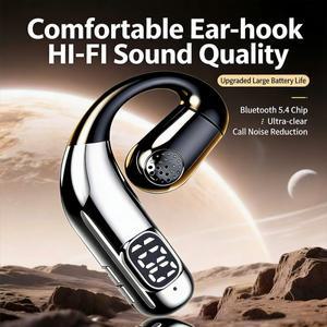 G47 블루투스 5.4 하이파이 스테레오 이어버드 오픈형 회전식 싱글 이어폰 마이크 내장 스포츠 헤드셋 샤오