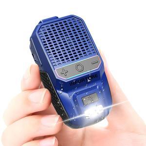 스피커 착용형 블루투스 스피커에 장착된 INFURUTURE 클립과 RGB/플래시라이트 샤워 내장 소음 감소 마이크