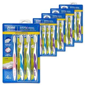 2080 오리지날 칫솔 미세모 4개입 x 5개 부드러운 칫솔 구강케어