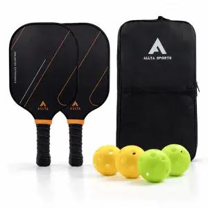 에이티 피클볼 라켓 세트 2인용 파이버글라스 패들2개+공4개+가방