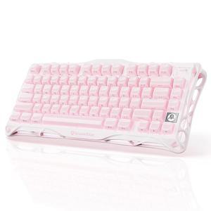 그라바스타 머큐리 K1 75% 핑크 분홍색 무선 키보드 알루미늄 합금 외골격 디자인 기계식 게이밍 개스킷 핫스왑 소켓 리니어 스위치 RGB 백라이트