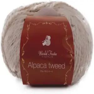 ユザワヤ 유자와야 알파카 트위드 실 DK 무게 울 20 8 아크릴 2 폴리에스터 스케인 1개(40g) 109야드(100m)