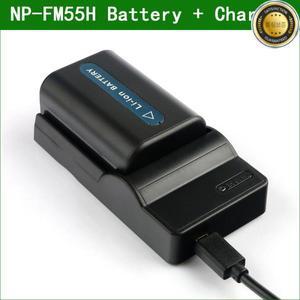 소니 DSC F707 F828 R1 S30 HVR-A1U DSLR-A100용 NP-FM55H FM50 카메라 디지털 배터리  USB 충전기