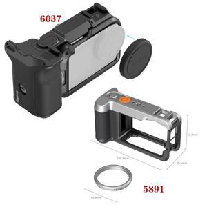 스몰리그 베이직 케이지 키트 스트리트 사진 촬영용 핸들 그립 (DJI 오즈모 액션 6용) 실리콘 렌즈 커버,