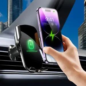 [에토지아] 차량용 휴대폰 무선 충전 거치대 강력 고정