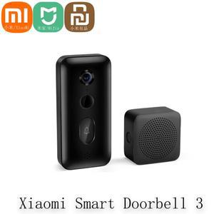 Xiaomi 스마트 카메라 초인종 3 2K 울트라 HD 나이트 비전 비디오 긴 배터리 AI 인간 인식 Mijia APP