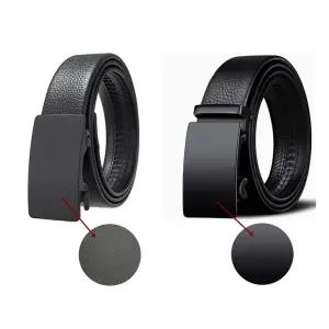 사각 가죽 블랙 벨트 2종 비즈니스 슬랙스 코디 자동 버클 면접 원터치 직장인 정장