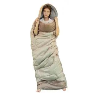 야외 침낭 사계절 후드형 휴대용 캠핑 침낭 간절기 등산 보온