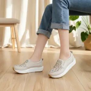 [다잇템] 여성 통기성 봄여름 펀칭 운동화 데일리슈즈