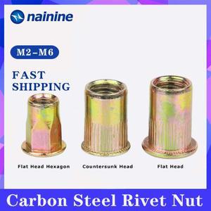 리벳 팝너트 아연 도금 리브팝너트 플랫 헤드 스레드 인서트 접시 머리
