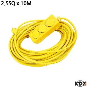 캠핑카 야외 굵은 3구콘센트 안전뚜껑 전기 연장선10m 전선케이블 연결 리드선