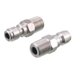 [호환품]2Pcs 압력 와셔 커플러 1/4 퀵 커넥트 남성 NPT 피팅 5000 PSI