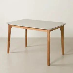 [스코나] 클라시 포세린 세라믹 원목 1200 4인 식탁 테이블