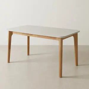 [스코나] 클라시 포세린 세라믹 원목 1400 4인 식탁 테이블