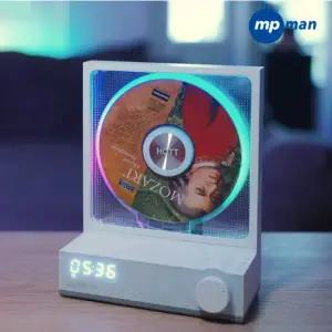 [엠피맨] HOTT 무선 블루투스 스피커 겸용 스탠드형 무드등 CD플레이어 레트로 아기 어학