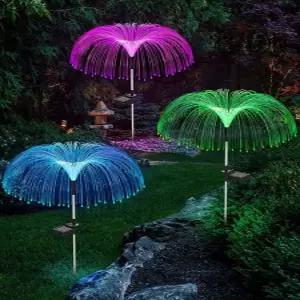 태양광 해파리 가드닝 정원등 광섬유 랜턴