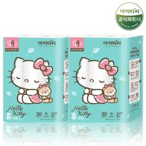 헬로키티 휴그린 4겹 화장지 22m 30롤 2팩