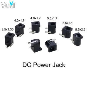 YuXi 10개 3.5x1.35 4.0x1.7 5.51.72.12.5 MM DIP 3핀 DC 전원 잭 소켓 여성 커넥터 PCB 장착 단자
