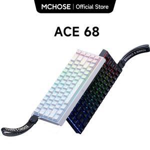 MCHOSE ACE 68 마그네틱 스위치 게이밍 키보드 홀 이펙트 래피드 트리거 프로그래밍 가능 RGB 8KHz DKS/MT/