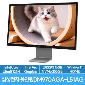 삼성전자 올인원 프로 DM970AGA-L51AG Ultra5 125H 16G 256G 4K UHD WIN11HOME 27인치 일체형PC EU