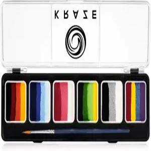 물 활성화 저자극성 안전 무독성 페이스 페인팅 키트가 포함된 크라제 FX 스플래시 스플릿 케이크