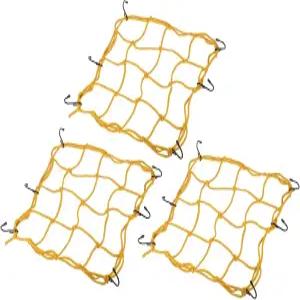 파티킬 번지 카고 네트 자전거 오토바이용 후크 6개가 달린 고탄성 오토바이 러기지 스트랩 3팩 11.8인치 x