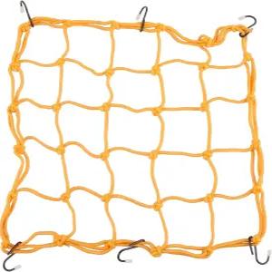 GOOFIT 15인치 x 신축성 번지 러기지 화물망 후크 포함 오토바이 ATV 자전거 차량용 (노란색)