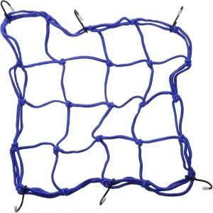 GOOFIT 12인치 x 신축성 번지 러기지 화물망 후크 장착 오토바이 ATV 자전거용 카 트럭(파란색) 고정