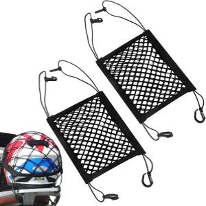 모터사이클 헬멧용 MAGCHIC 2팩 카고 네트 헬멧 보관용 10 X11 이중층 보관 번지 자전거 전기자전거