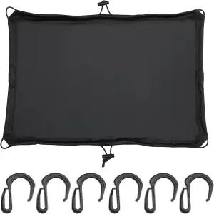 X AUTOHAUX 1세트 모터사이클 러기지 네트 헬멧 커버 20 x16 탄성 방수 트렁크 6 후크 유니버설