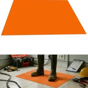 고전압 절연 고무 매트 20인치 x 1000V 전압 견딜 수 있는 필요한 모든 부위에 한 오렌지 1Pcs