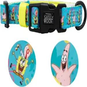 한 우프 도그 칼라 스펀지밥 네모바지TM 젤리 피쉬닝 - S 조절 가능하고 내구성이 뛰어나며 편안하고