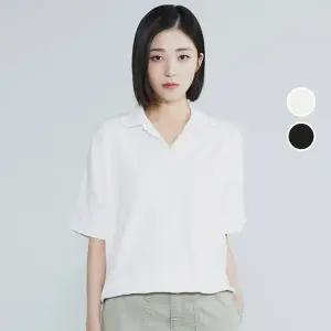 [롯데백화점]버커루 여성 테리 카라 반팔 티셔츠 B232TS650P