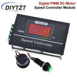 1/3개 DC 6-60V 30A 디지털 LED 디스플레이 0-100% 12V 24V 48V 모터 속도 컨트롤러 PWM B100K 로터리 포텐