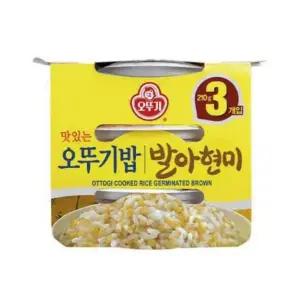 맛있는 X8I1R8O9 오뚜기밥 발아현미밥 210g x 3EA 오뚜기