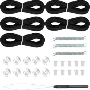 캠핑카 창문용 RV 블라인드 수리 키트 플리트 그늘막 여행용 트레일러 모터홈용 주간/야간 풀다운 블랙