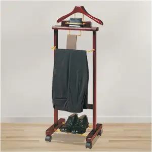 코트 랙 발렛 스탠드 바퀴가 달린 옷걸이 바지 레일과 신발 복도 탈의실 등 매우 실용적인 가구