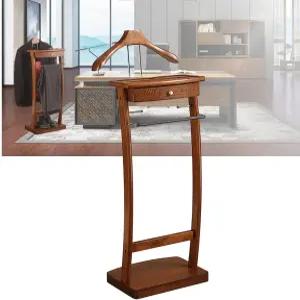 코트 랙 바닥 스탠딩 의류 발렛 및 서랍 선반 옷장 솔리드 우드 수트 스탠드 바지 바 재킷 행거 사무실