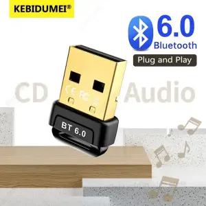 PC용 새로운 블루투스 6.0 어댑터 USB 5.4 동글 리시버 스피커 마우스 키보드 오디오 송신기