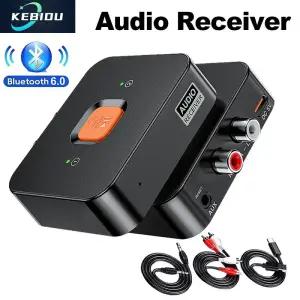 블루투스6.0 리시버 3.5mm AUX 잭 RCA 무선 블루투스 어댑터 동글 마이크 스피커 오디오 자동차용