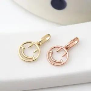 여자펜던트 GOLD 스마일 라운드 링 금 목걸이 펜던트 14K