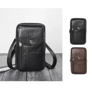DKES52 미니 남성 가죽크로스백 핸드폰백 캐주얼 숄더 남자크로스백 가죽백 스마트폰가방