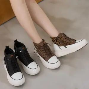 여자 편안한 데일리 통굽 키높이 하이탑 스니커즈