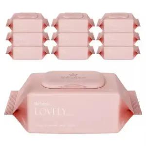 베베앙 러블리 핑크 물티슈 100매 10팩 대용량 캡형 아기물티슈