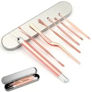 LED 핑크골드 귀청소세트 귀이개 귀파개 귀후비개 이