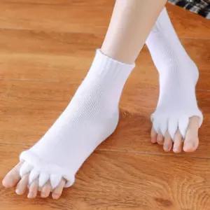 발가락 수면 양말 고양이발 스트레칭 데일리 휴식 서비스직 선물 무압박 두꺼운 여자 여성